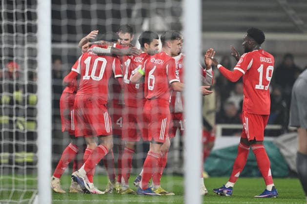 CALCIO - UEFA Champions League - Atalanta BC vs FC Bayern Munchen Jamal Musiala of F.C. Bayern Munchen celebrates after scoring the goal of 0-6 during the UEFA Champions League 2025 26 League Round of 16 First Leg match between Atalanta B.C. v Bayern Munchen at the Bergamo Stadium on March 10, 2026 in Bergamo, Italy. Bergamo Italy  Copyright: xIPAxSport ABACAx