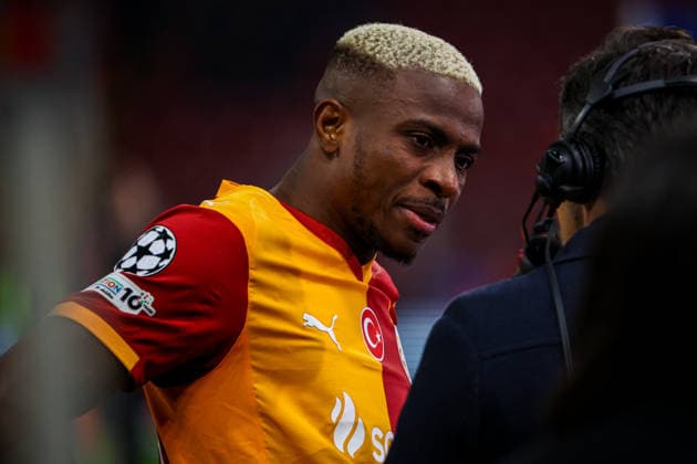 Galatasaray vs Liverpool UEFA Champions League 2025-26 Round of 16 - 1st leg Victor Osimhen of Galatasaray SK speaks with tv channel. Galatasaray SK and Liverpool FC faced each other at UEFA Champions League 2025 26 League Round of 16 - 1st leg. The match took place in Ali Sami Yen Rams Park Stadium on March 10th, 2026. Istanbul Istanbul Turkey Copyright: xBurakxBasturkx