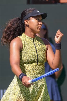 INDIAN WELLS, CA - MARCH 10: Naomi Osaka (JPN) reacts to a point during the BNP Paribas Open on March 10, 2026 at Indian Wells Tennis Garden in Indian Wells, CA. (Photo by George Walker Icon Sportswire) TENNIS: MAR 10 BNP Paribas Open EDITORIAL USE ONLY Icon260310064