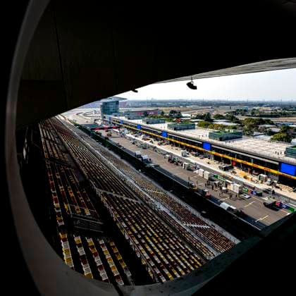 SHANGHAI An overview of the Formula 1 China Shanghai Circuit at Albert Park on March 11, 2025 in Shanghai, China Photo by DeFodi Images