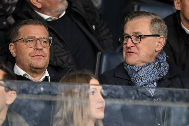 Chief Sports Officer Max Eberl FC Bayern München and Chairman of the Board Jan Christian Dreesen FC Bayern München Looks on during the UEFA Champions League 2025 26 Round of 16 First Leg match between Atalanta BC and FC Bayern München at Stadio di Bergamo on March 10, 2026 in Bergamo, Italy Photo by Harry Langer DeFodi Images