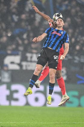 Nikola Krst Atalanta BC and Jonathan Tah FC Bayern München battle for the ball during the UEFA Champions League 2025 26 Round of 16 First Leg match between Atalanta BC and FC Bayern München at Stadio di Bergamo on March 10, 2026 in Bergamo, Italy Photo by Harry Langer DeFodi Images