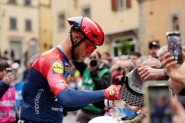 Milan Jonathan Of Lidl-Trek during the 221-kilometer Stage 3 of the Tirreno-Adriatico cycling race from Cortona to Magliano de™ Marsi - Italy - Wednesday, March 11, 2026. - cycling .  Copyright: xMassimoxPaolone LaPressex