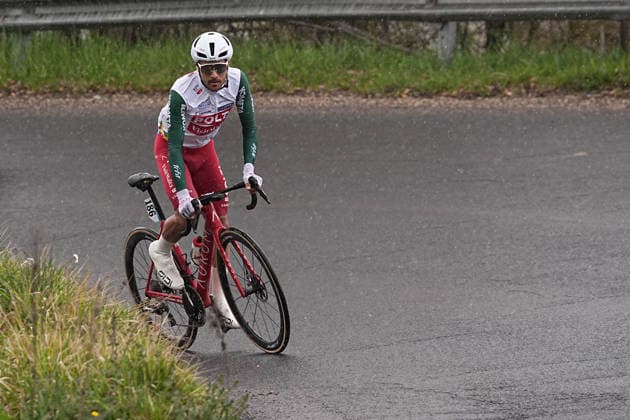 Sevilla Lopez Diego Pablo Of Team Polti Visitmalta on the run during the 221-kilometer Stage 3 of the Tirreno-Adriatico cycling race from Cortona to Magliano de™ Marsi - Italy - Wednesday, March 11, 2026. - cycling .  Copyright: xMarcoxAlpozzi LaPressex