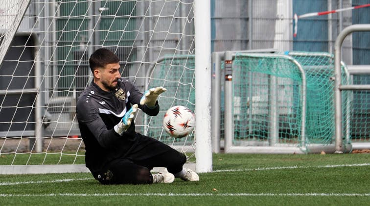 1103 2026, Germany, Stuttgart, Football VfB Stuttgart Training, Fabian Bredlow In accordance with the regulations of the DFL German Football League, it is prohibited to exploit or have exploited photographs taken in the stadium and or of the match in the form of sequential images and or video-like photo series