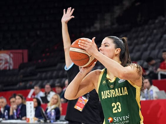 Argentina v Australia - FIBA Women s Basketball World Cup 2026 Qualifying Tournaments ISTANBUL, TURKIYE - MARCH 11: Australia’s Alexandra Fowler (23) in action during the FIBA Women’s World Cup Qualifiers Group A basketball match between Argentina and Australia at the Turkcell Basketball Development Center in Istanbul, Turkiye, on March 11, 2026. Esra Bilgin Anadolu Istanbul Turkey. Editorial use only. Please get in touch for any other usage.  Copyright: x2026xAnadoluxEsraxBilginx