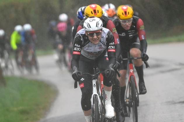 Paris Nice 2026 Stage 4 UCHON, FRANCE - MARCH 11 : rider of team UAE Team Emirates - XRG during stage 4 of the 84th edition of Paris - Nice an UCI World Tour 2.UWT cycling road race stage for Men Elite of 195 km with start in Bourges and finish in Uchon on March 11, 2026 in Uchon, France, 11 03 2026 ( Motordriver Guy De Vuyst - Uchon France  Copyright: xNicoxVereeckenx