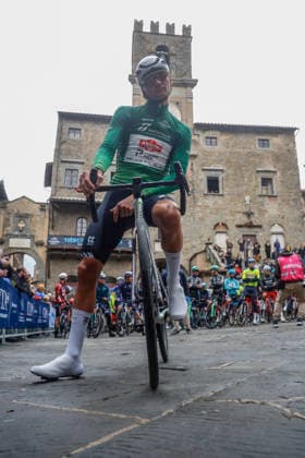 March 11, 2026, Cortona: Cortona. Mathieu Van Der Poel of the Alpecin - Premier Tech team, before the start in the third stage, from Cortona to Magliano de Marsi, of the 61st edition of the Tirreno-Adriatico. March 11, 2026. Cortona . ANSA ROBERTO BETTINI Tirreno-Adriatico Cycling  - ZUMAa110 20260311_zaf_a110_022 Copyright: xAnsa RobertoxBettinix