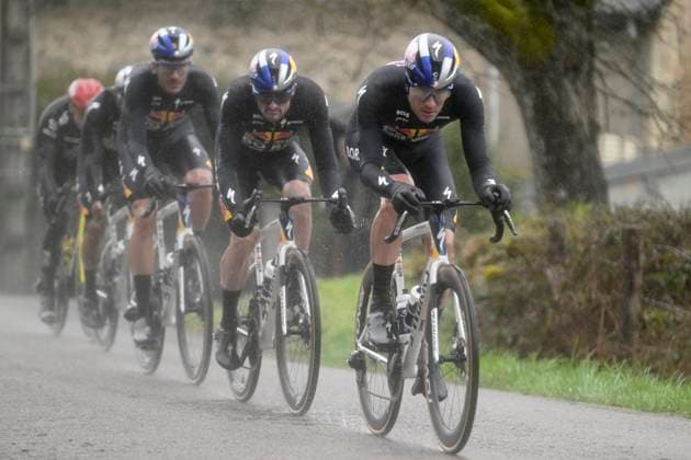 Paris Nice 2026 Stage 4 UCHON, FRANCE - MARCH 11 : Van Dijke Mick (NED) of Red Bull - BORA - Hansgrohe, Van Dijke Tim (NED) of Red Bull - BORA - Hansgrohe, Denz Nico (GER) of Red Bull - BORA - Hansgrohe, Martinez Daniel Felipe (COL) of Red Bull - BORA - Hansgrohe during stage 4 of the 84th edition of Paris - Nice an UCI World Tour 2.UWT cycling road race stage for Men Elite of 195 km with start in Bourges and finish in Uchon on March 11, 2026 in Uchon, France, 11 03 2026 ( Motordriver Guy De Vuyst - Uchon France  Copyright: xNicoxVereeckenx