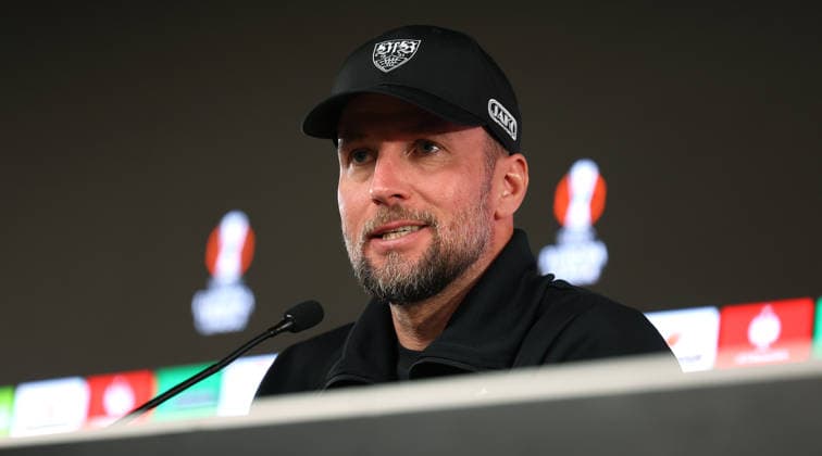 Football, EL, VfB Stuttgart, Press conference