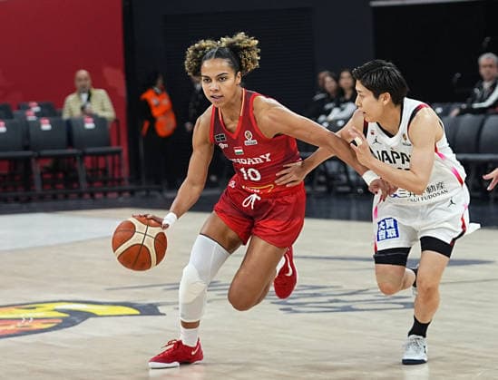Japan v Hungary - FIBA Women s Basketball World Cup 2026 Qualifying Tournaments ISTANBUL, TURKIYE - MARCH 11: Japan’s Rui Machida (R) and Hungary’s Nina Aho (10) compete for the ball during the FIBA Women’s Basketball World Cup Qualifiers Group C match between Japan and Hungary at the Turkcell Basketball Development Center in Istanbul, Turkiye, on March 11, 2026. Esra Bilgin Anadolu Istanbul Turkey. Editorial use only. Please get in touch for any other usage.  Copyright: x2026xAnadoluxEsraxBilginx