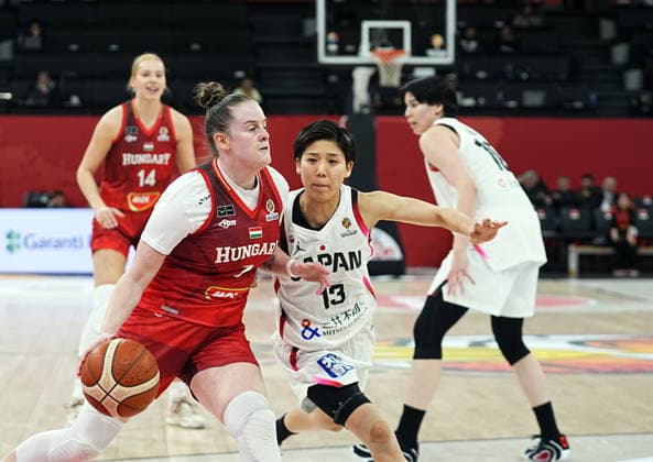 Japan v Hungary - FIBA Women s Basketball World Cup 2026 Qualifying Tournaments ISTANBUL, TURKIYE - MARCH 11: Japan’s Rui Machida (13) and Hungary’s Reka Dombai (L) compete for the ball during the FIBA Women’s Basketball World Cup Qualifiers Group C match between Japan and Hungary at the Turkcell Basketball Development Center in Istanbul, Turkiye, on March 11, 2026. Esra Bilgin Anadolu Istanbul Turkey. Editorial use only. Please get in touch for any other usage.  Copyright: x2026xAnadoluxEsraxBilginx