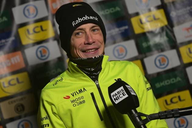 Danish Jonas Vingegaard of Team Visma-Lease a Bike pictured after winning the fourth stage of 84th edition of the Paris-Nice cycling race, a race from Bourges to Uchon (195 km), on Wednesday 11 March 2026. DAVIDxPINTENS  x167175380x
