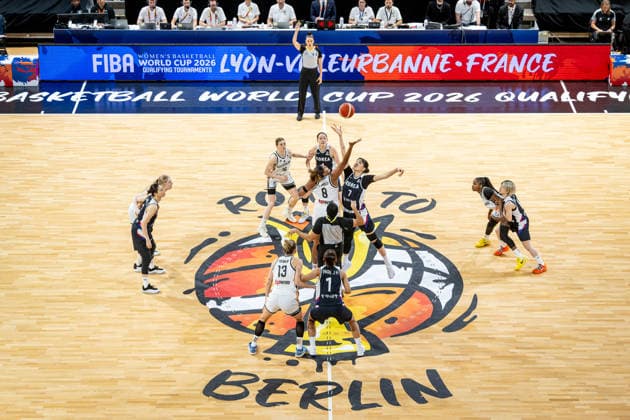 Basketball Villeurbanne 11 03 2026 Wommen™s Basketball World Cup 2026 Qualifying Tournament Germany GER South Korea KOR Tip off