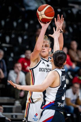 Basketball Villeurbanne 11 03 2026 Wommen™s Basketball World Cup 2026 Qualifying Tournament Germany GER South Korea KOR Leonie Fiebich Germany, No 13