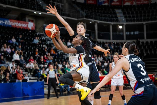 Basketball Villeurbanne 11 03 2026 Wommen™s Basketball World Cup 2026 Qualifying Tournament Germany GER South Korea KOR Alexis Peterson Germany, No 01