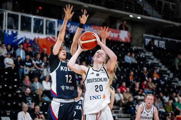 Basketball Villeurbanne 11 03 2026 Wommen™s Basketball World Cup 2026 Qualifying Tournament Germany GER South Korea KOR Frida Bühner Germany, No 20