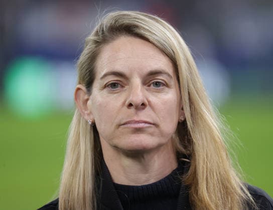 Nia Kuenzer, Director of DFB Womens Football Football, Season 2025 2026, Women, DFB Cup, Quarter-final, Volksparkstadion Hamburg, Hamburger SV vs FC Bayern Muenchen DFL REGULATIONS PROHIBIT ANY USE OF PHOTOGRAPHS AS IMAGE SEQUENCES AND OR QUASI VIDEO