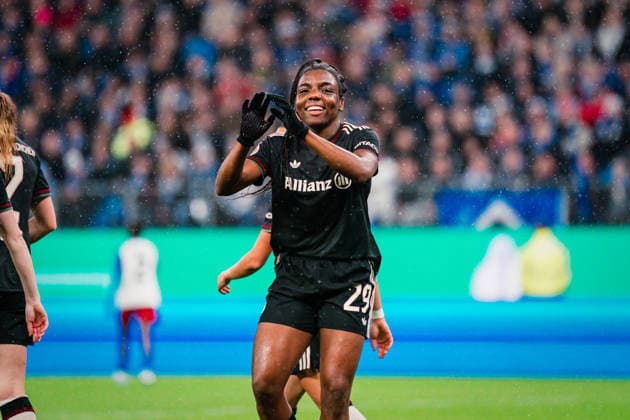 DFB Pokal Frauen Hamburger SV vs FC Bayern München,11 03 2026 TOR, JUBEL zum 1 0 durch Edna Imade FC Bayern München, 29 Fußball, DFB Pokal Frauen, Viertelfinale Hamburger SV vs FC Bayern München am 11 03 2026 im Volksparkstadion, Hamburg DFB REGULATIONS PROHIBIT ANY USE OF PHOTOGRAPHS AS IMAGE SEQUENCES AND OR QUASI VIDEO Copyright: xBEAUTIFULxSPORTS Tonhäuserx