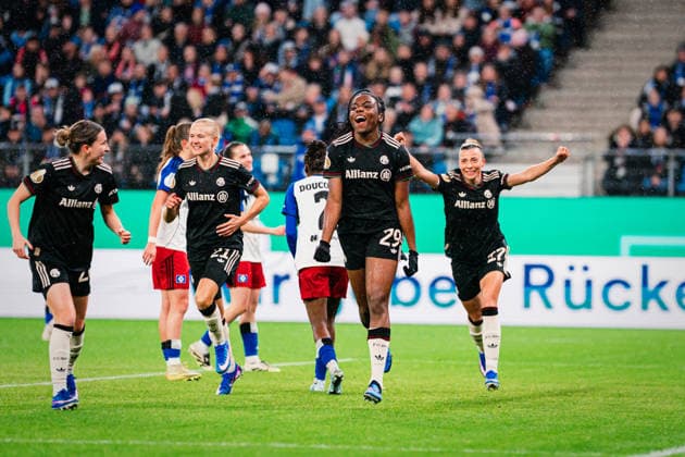 DFB Pokal Frauen Hamburger SV vs FC Bayern München,11 03 2026 TOR, JUBEL zum 1 0 durch Edna Imade FC Bayern München, 29 Fußball, DFB Pokal Frauen, Viertelfinale Hamburger SV vs FC Bayern München am 11 03 2026 im Volksparkstadion, Hamburg DFB REGULATIONS PROHIBIT ANY USE OF PHOTOGRAPHS AS IMAGE SEQUENCES AND OR QUASI VIDEO Copyright: xBEAUTIFULxSPORTS Tonhäuserx