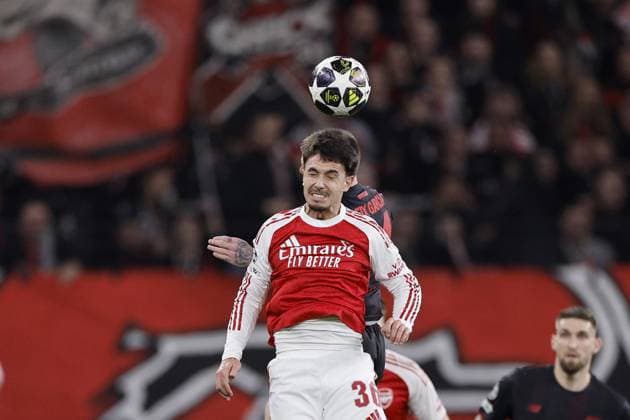 LEVERKUSEN (l-r) Martin Zubimendi of Arsenal FC, Aleix Garcia of Bayer 04 Leverkusen during the UEFA Champions League match between Bayer 04 Leverkusen v Arsenal at the BayArena on March 11, 2026 in Leverkusen, Germany. BART STOUTJESDIJK ANP FOC 2026 2027 xVIxANPxSportx xBartxStoutjesdijkxIVx 553058069 originalFilename: 553058069.jpg