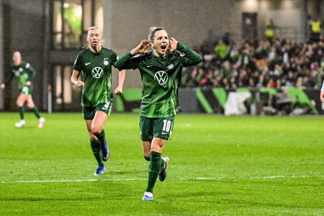 Soccer I Women I Season 2025 2026 I DFB Pokal I VfL Wolfsburg Eintracht Frankfurt I 11 03 2026 Goal celebration Svenja Huth 10, VfL Wolfsburg Crop, close-up, portrait, portrait, single photo, single image, body Wolfsburg AOK Stadion Niedersachsen Germany Copyright: xLobeca InesxHähnelx