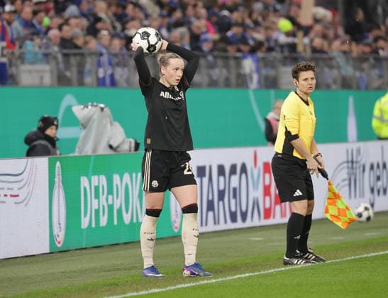 Franziska Kett FC Bayern Muenchen Football, Season 2025 2026, Women, DFB Cup, Quarterfinals, Volksparkstadion Hamburg, Hamburger SV vs FC Bayern Muenchen DFL REGULATIONS PROHIBIT ANY USE OF PHOTOGRAPHS AS IMAGE SEQUENCES AND OR QUASI VIDEO