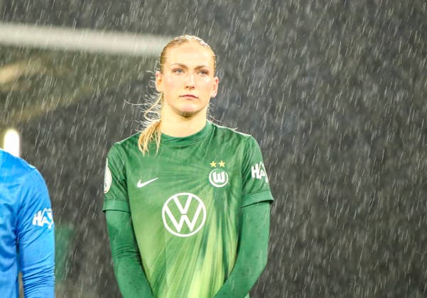 Germany Soccer DFB Pokal Women 2025 2026, Quarterfinal VfL Wolfsburg vs Eintracht Frankfurt AOK Stadion Wolfsburg Camilla Küver Camilla Kuver VfL Wolfsburg Women, 16 Wolfsburg Copyright: xAymanxAlahmedx