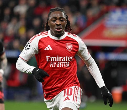 23 02 2026, xophax, Football , UEFA Champions League , 2025 2026 , Bayer Leverkusen vs FC Arsenal London Eberechi Eze Arsenal Leverkusen