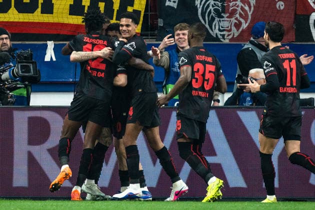 UEFA Champions League 2025 2026 Bayer 04 Leverkusen vs Arsenal, Round of 16 First Round, Wednesday, 11 03 2026 BayArena Nordrhein Westfalen, Germany Goal for 1 0 by Robert Andrich 8 Cheers Joy Emotions Goal celebration Copyright: xCelinaxLeiersx