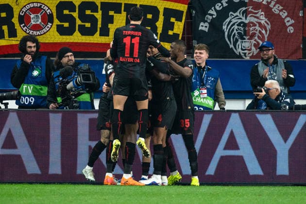 UEFA Champions League 2025 2026 Bayer 04 Leverkusen vs Arsenal, Round of 16 First Round, Wednesday, 11 03 2026 BayArena Nordrhein Westfalen, Germany Goal for 1 0 by Robert Andrich 8 Cheers Joy Emotions Goal celebration Copyright: xCelinaxLeiersx
