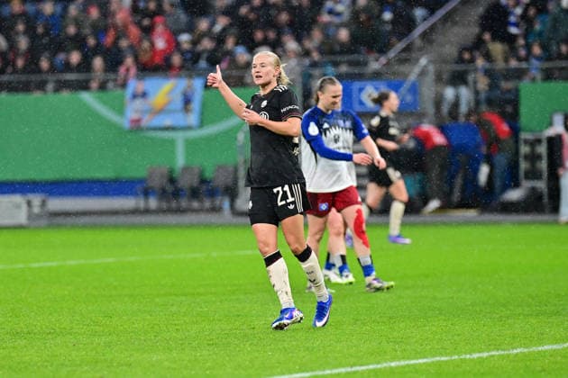 Soccer I Women I Season 2025 2026 I DFB Cup I Quarter-final I Hamburger SV FC Bayern Munich I 11 03 2026 Pernille Harder 21, FC Bayern Munich thanks for a good submission Hamburg Volksparkstadion Hamburg Germany Copyright: xLobeca WolfxGebhardtx