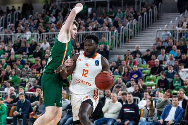 GER, BKT EuroCup, 2025 2026 season, round of 16, Cedevita Olimpija Ljubljana Niners Chemnitz 11 03 2026, Arena Stozice, Ljubljana, GER, BKT EuroCup, 2025 2026 season, round of 16, Cedevita Olimpija Ljubljana Niners Chemnitz Amadou Sow Niners Chemnitz, 12 Photo Alexander Trienitz Ljubljana Arena Stozice Slovenia