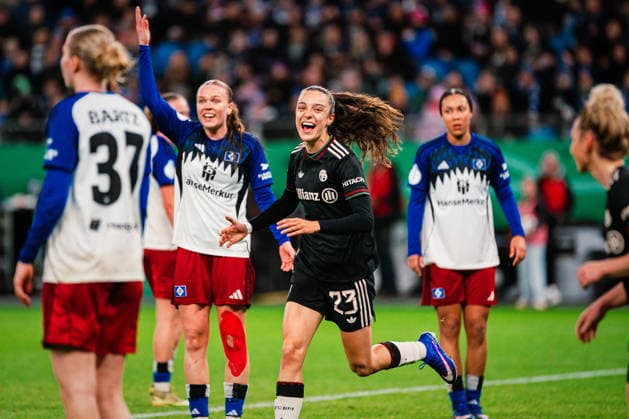 DFB Pokal Frauen Hamburger SV vs FC Bayern München,11 03 2026 TOR, JUBEL zum 0 3 durch Natalia Padilla Bidas FC Bayern München, 23 Fußball, DFB Pokal Frauen, Viertelfinale Hamburger SV vs FC Bayern München am 11 03 2026 im Volksparkstadion, Hamburg DFB REGULATIONS PROHIBIT ANY USE OF PHOTOGRAPHS AS IMAGE SEQUENCES AND OR QUASI VIDEO Copyright: xBEAUTIFULxSPORTS Tonhäuserx