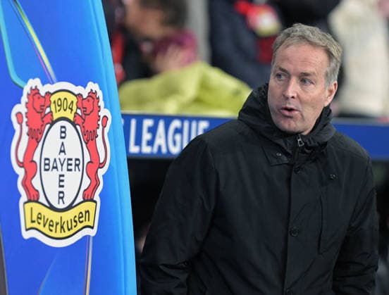 11 03 2026 , xophax, Football , UEFA Champions League , 2025 2026 , Bayer Leverkusen vs FC Arsenal London Coach Kasper Hjulmand Bayer 04 Leverkusen