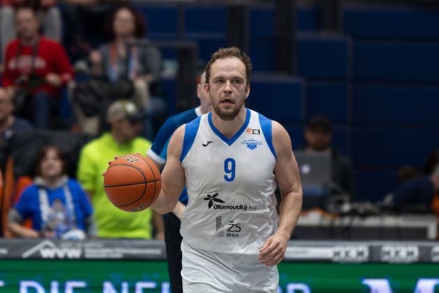Ondrej Siska BKO, 9 , Syntainics MBC vs BK Olomoucko, European North Basketball League, Round of 16, 2025 26, Germany, Czech Republic, 11 03 2026 Weissenfels Stadthalle Sachsen Anhalt Germany
