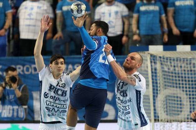 Plock 11.03.2026 Liga mistrzow pilka reczna mezczyzn faza grupowa sezon 2025 26 --- Group Chase mens handball EHF Champions League Orlen Wisla Plock - OTP Bank - Pick Szeged Mate Fazekas Melvyn Richardson Borut Mackovsek Fot. Marcin Solarz FotoPyK NEWSPIX.PL --- newspix.pl 