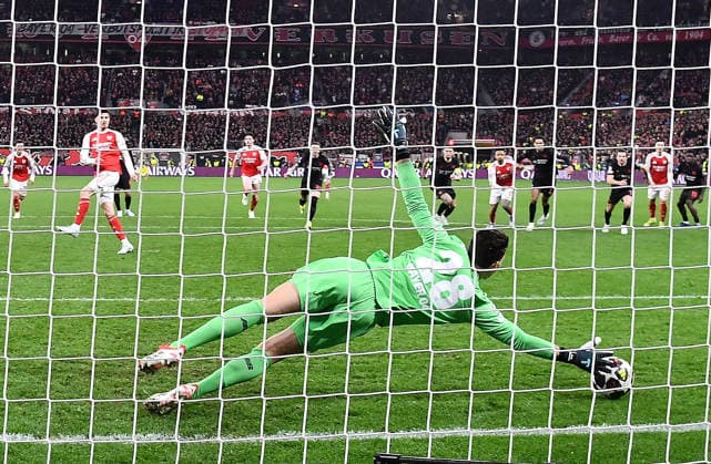 11 03 2026, xhbx, Football UEFA Champions League, Bayer 04 Leverkusen FC Arsenal London v l Goal scored, Goal to 1 1 Kai Havertz Arsenal London FC , Janis Blaswich Bayer Leverkusen DFL DFB REGULATIONS PROHIBIT ANY USE OF PHOTOGRAPHS as IMAGE SEQUENCES and or QUASI VIDEO Leverkusen