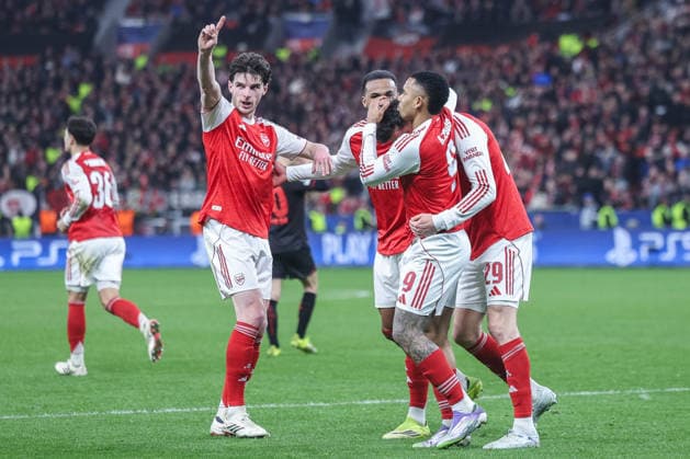 Soccer Champions League Round of 16 Bayer 04 Leverkusen FC Arsenal on 11 03 2026 at the BayArena in Leverkusen Goal celebration to 1 1 by Kai Havertz Arsenal xJRx