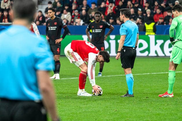 UEFA Champions League 2025 2026 Bayer 04 Leverkusen vs Arsenal, Round of 16 First Round, Wednesday, 11 03 2026 BayArena Nordrhein Westfalen, Germany Goal for 1 1 by Kai Havertz Arsenal, 29 Copyright: xCelinaxLeiersx