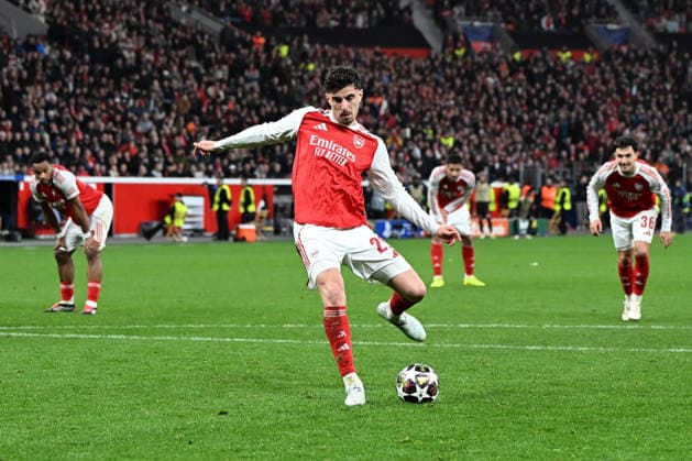 Kai Havertz FC Arsenal scores his team™s first goal during the UEFA Champions League 2025 26 Round of 16, First Leg match between Bayer 04 Leverkusen and FC Arsenal, BayArena on March 11, 2026 in Leverkusen, Germany Photo by Ralf Treese DeFodi Images Kai Havertz FC Arsenal scores his team™s first goal during the UEFA Champions League 2025 26 Round of 16, First Leg, match between Bayer 04 Leverkusen and FC Arsenal at BayArena on February 24, 2026 in Leverkusen, Germany Photo by Ralf Treese DeFodi Images