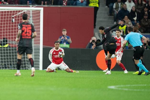 UEFA Champions League - Bayer 04 Leverkusen vs Arsenal 6 Gabriel of Arsenal during the UEFA Champions League match against Bayer 04 Leverkusen. (Photo by Taisei Iwamoto) Copyright: xTaiseixIwamotox