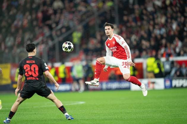 UEFA Champions League - Bayer 04 Leverkusen vs Arsenal 36 M. Zubimendi of Arsenal during the UEFA Champions League match against Bayer 04 Leverkusen. (Photo by Taisei Iwamoto) Copyright: xTaiseixIwamotox