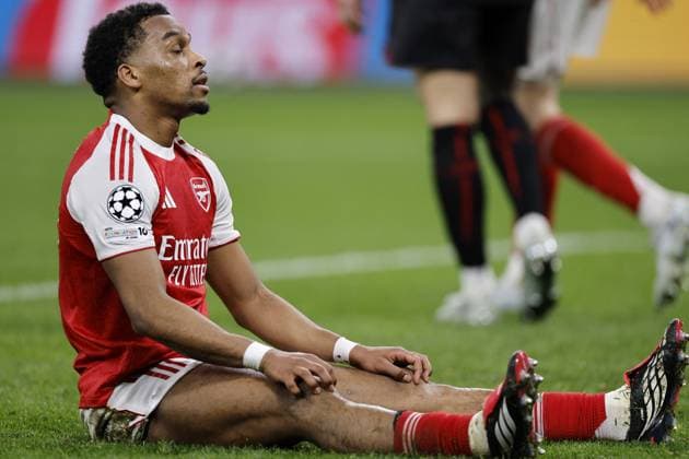 LEVERKUSEN Jurrien Timber of Arsenal FC during the UEFA Champions League match between Bayer 04 Leverkusen and Arsenal at the BayArena on March 11, 2026, in Leverkusen, Germany. BART STOUTJESDIJK ANP FOC 2026 2027 xVIxANPxSportx xBartxStoutjesdijkxIVx 553066325 originalFilename: 553066325.jpg