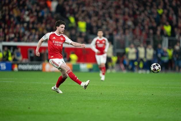 UEFA Champions League - Bayer 04 Leverkusen vs Arsenal 41 D. Rice of Arsenal during the UEFA Champions League match against Bayer 04 Leverkusen. (Photo by Taisei Iwamoto) Copyright: xTaiseixIwamotox