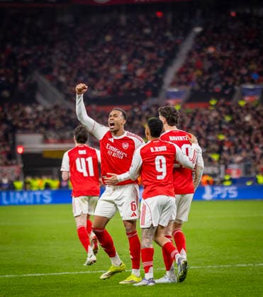 Leverkusen, Germany 11th Mar 2026 Goal celebration Gabriel Magalhaes Arsenal Gabriel Jesus Arsenal Kai Havertz Arsenal Bayer Leverkusen Arsenal London 11 03 2026