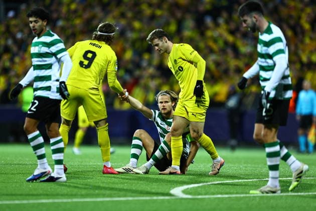 Football, Champions League 2025 2026 Bodo Glimt Sporting Lisbon Bodo 20260311 The Champions League football match between Bodo Glimt and Sporting Lisbon at Aspmyra Stadium Photo Mats Torbergsen NTB Bodo Norway EDITORIAL USE ONLY RESTRICTED USE FOR BETTING COMPANIES  Copyright: xMatsxTorbergsenx xNTBx