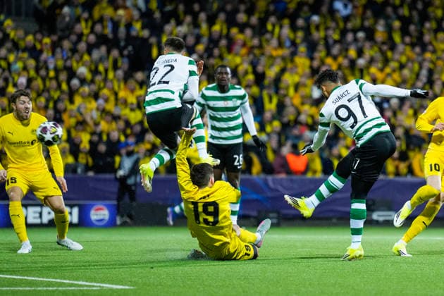Football, Champions League 2025 2026 Bodo Glimt Sporting Lisbon Bodo, Norway 20260311 Sportings Luis Suarez during the football match in the Champions League between Bodo Glimt and Sporting Lisboa at the Aspmyra stadium Photo Fredrik Varfjell NTB Bodo Norway EDITORIAL USE ONLY RESTRICTED USE FOR BETTING COMPANIES  Copyright: xFredrikxVarfjellx xNTBx
