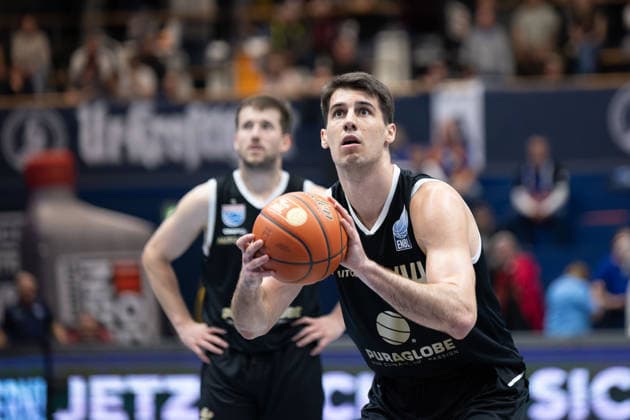 Jure Planinic MBC, 44 , Syntainics MBC vs BK Olomoucko, European North Basketball League, Round of 16, 2025 26, Germany, Czech Republic, 11 03 2026 Weissenfels Stadthalle Sachsen Anhalt Germany