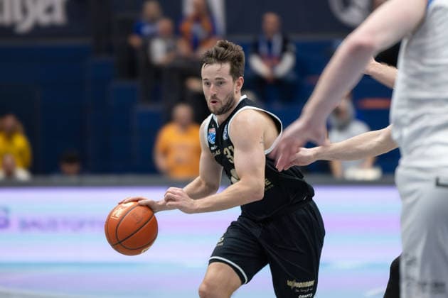 Spencer Reaves MBC, 31 , Syntainics MBC vs BK Olomoucko, European North Basketball League, Round of 16, 2025 26, Germany, Czech Republic, 11 03 2026 Weissenfels Stadthalle Sachsen Anhalt Germany